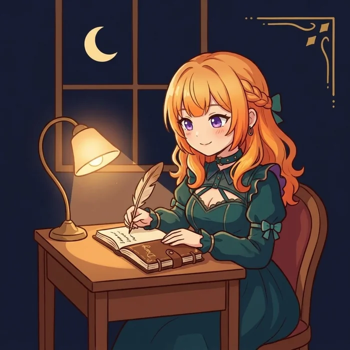 夜、日記を残す